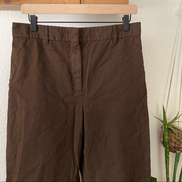 Prada high waisted brown cropped pant